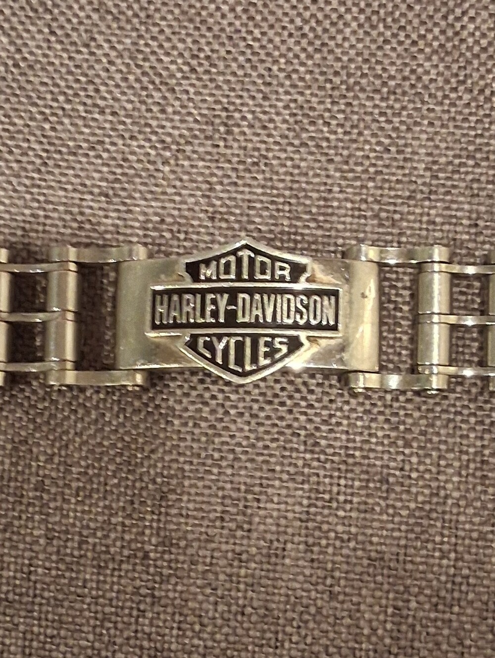 Harley-Davidson Silver-Tone Shield Link Bracelet